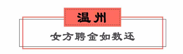 浙江11市结婚彩礼钱出炉！看到义乌的我沉默了……