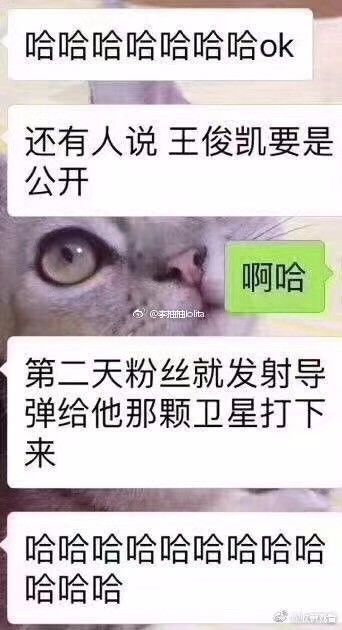 ▲网友调侃:“要是哪天王俊凯公布恋情,就把卫星打下来”。图据网络