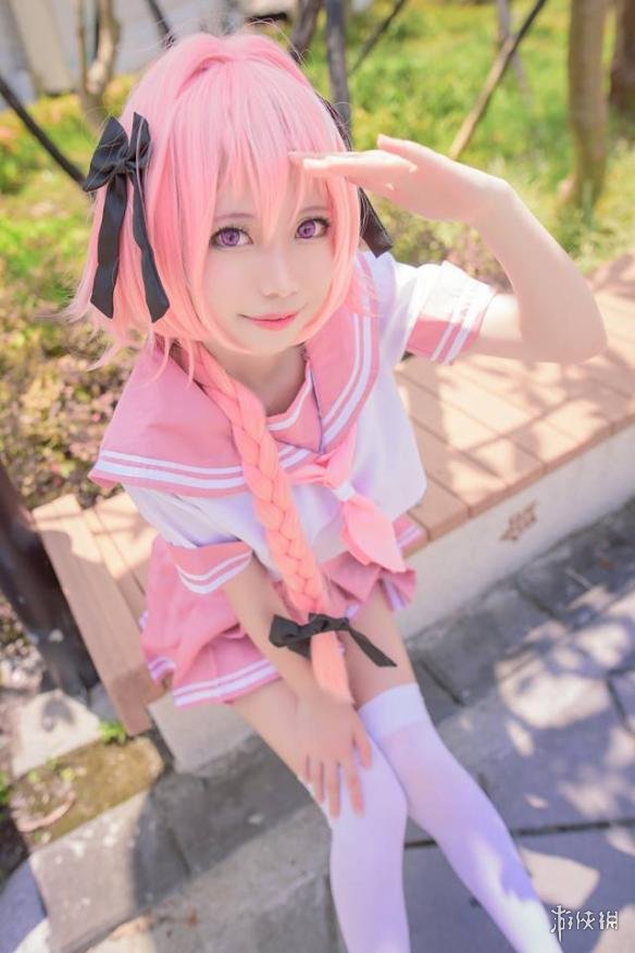 女装大佬cos《fate/go》阿斯托尔福 白丝可爱水手服