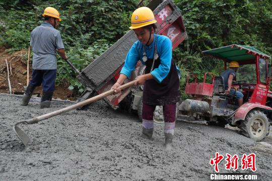 贵州丹寨 苗族民众齐修脱贫路|贵州|丹寨|杨武