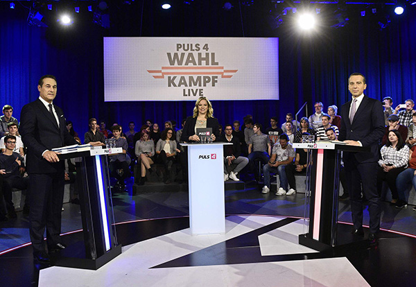 奥地利大选前两大中间党派互相攻讦,右翼民粹