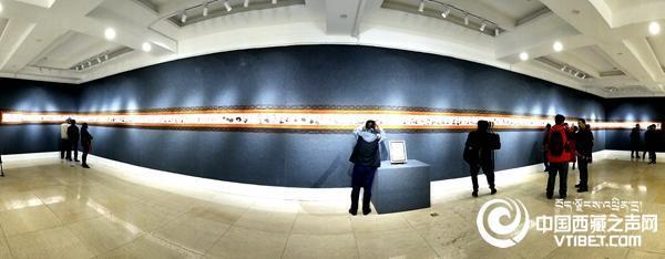 世界上最长的藏戏主题钢笔画在拉萨面世|西藏