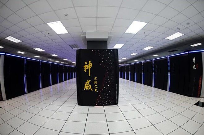  ▲“神威·太湖之光”超级计算机