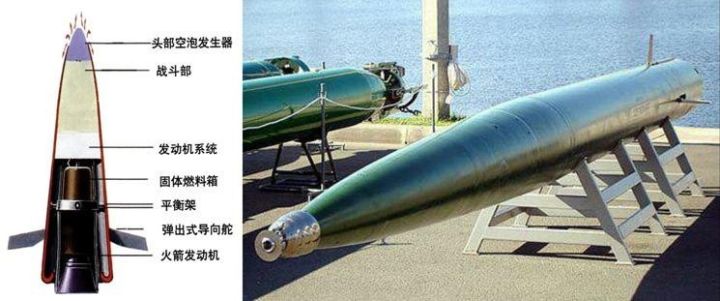 ▲“暴风”鱼雷是历史上第一种成功将超空泡技术实用化的水下武器。