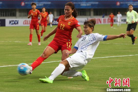 U19女足亚锦赛开赛 中国 玫瑰 2比0战胜乌兹别