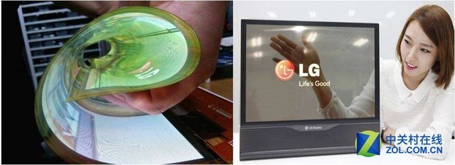 类似图中的透明显示和柔性显示 一直都难以普及