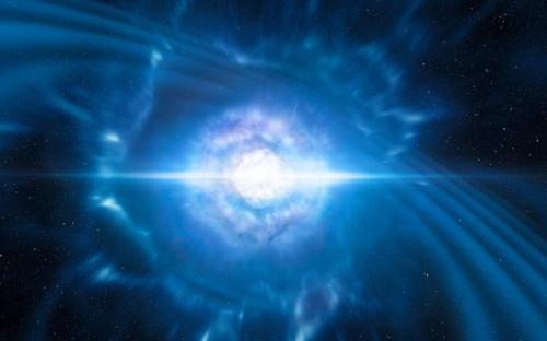 欧洲南方天文台(ESO)的望远镜捕捉到的双子星引力波之光。(图片来源:ESO)
