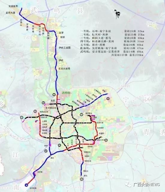 南宁地铁机场线、武鸣线规划出炉,经过你家吗