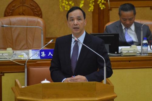 朱立伦表明不选台北市长。图片来源:联合报 记者施鸿基/摄影