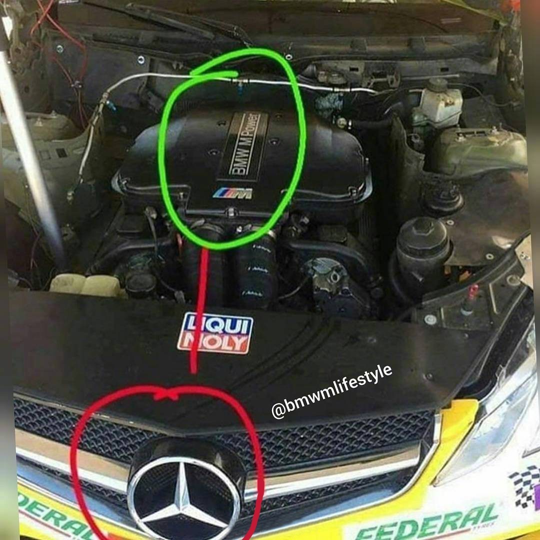 【车友互动】请问这位奔驰车主，改装宝马引擎是什么意思？