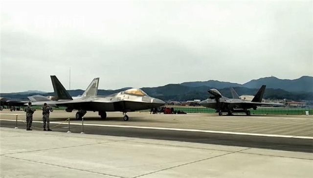 视频|2017首尔航展 美国空军F-22A等重量级战