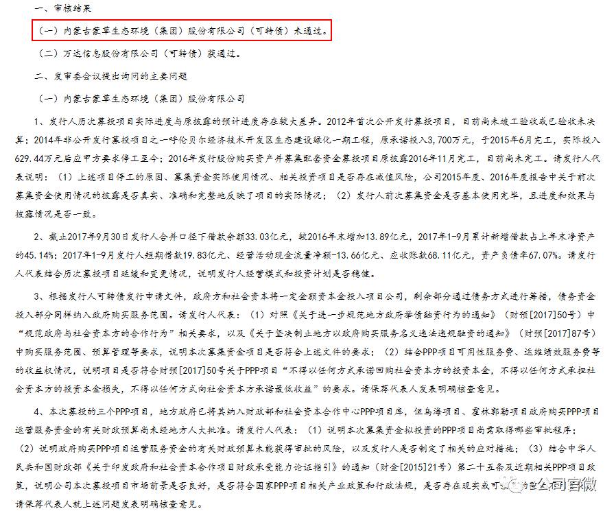 抢权转债发行标有风险 蒙草生态被否股价下跌
