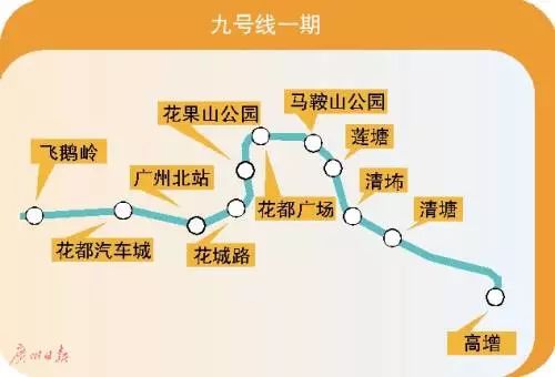 广州年底又有四条新地铁开通增城居民1小时可达市中心