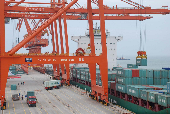 北部湾港-印度\/中东远洋航线首航启动活动在