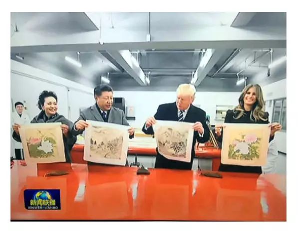中美元首参观故宫时出现的这几幅画 有什么寓