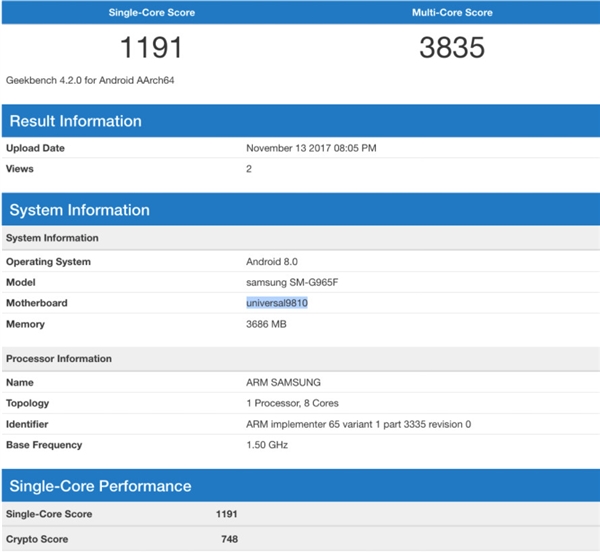 Exynos 9810版三星S9+现身跑分：不可思议