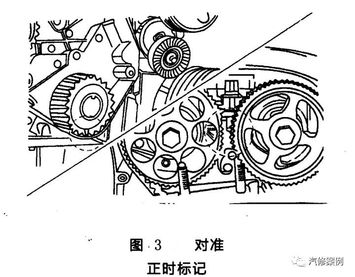 别克凯越发动机正时传动带的拆卸与安装