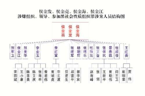 黑社会组织案人员结构图 摄/法制晚报·看法新闻 记者 温如军