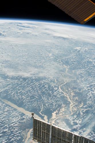 宇航员从太空中拍摄亚马逊河。（图片来源：美国宇航局网站）