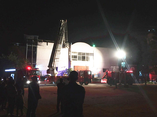 青口消防中队深入辖区淘江中学开展夜间消防疏