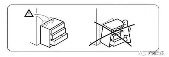 ▲为安全起见，应将抽屉柜固定在墙上