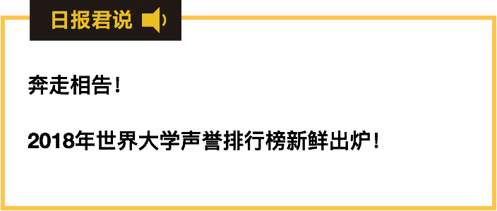 THE2018世界大学声誉排行榜发布啦!快查一下