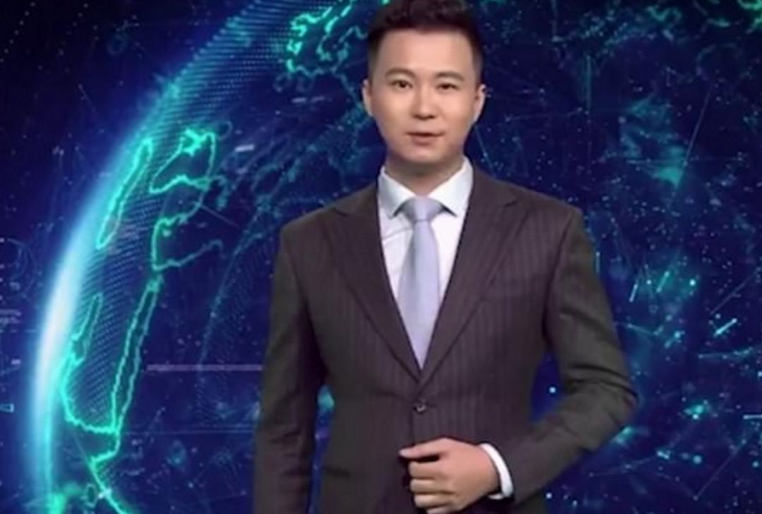 ▲人工智能合成的虚拟主播:新小浩 (图via网络)
