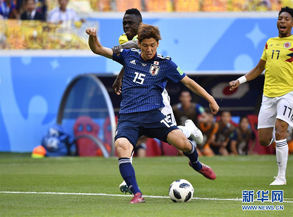 2018世界杯首张红牌产生 日本2:1胜哥伦比亚