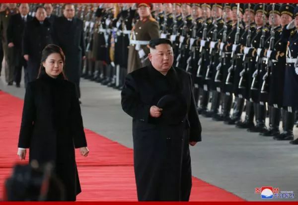 ▲朝中社網站1月8日發佈消息:金正恩啓程訪華。(圖片源自朝中社網站)