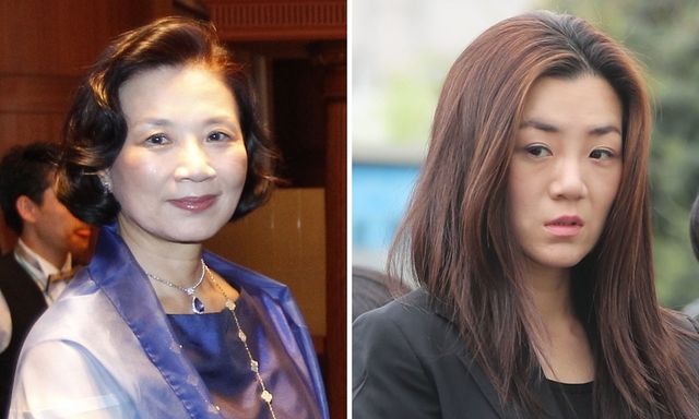大韩航空会长夫人李明姬及其二女儿赵显旼