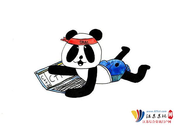 小学生手绘熊猫爆笑漫画 推广四川方言
