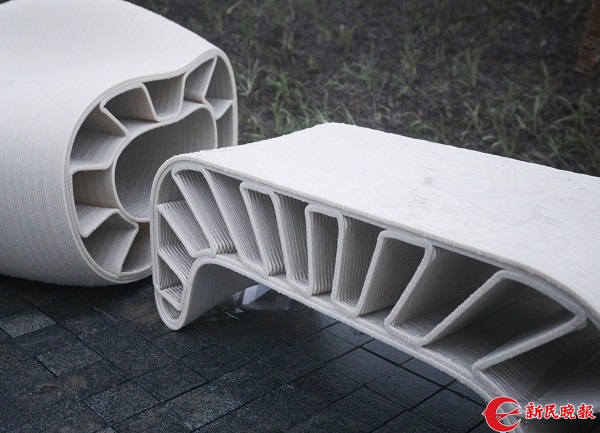 国内首座3D打印景观桥落户桃浦中央绿地