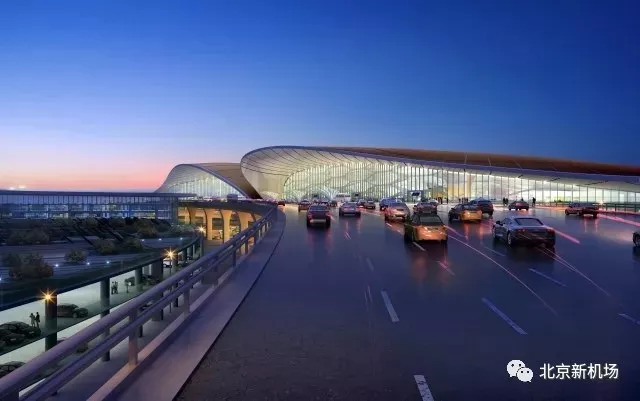 图:北京大兴国际机场新机场出发层,来源:北京新机场微信公众号