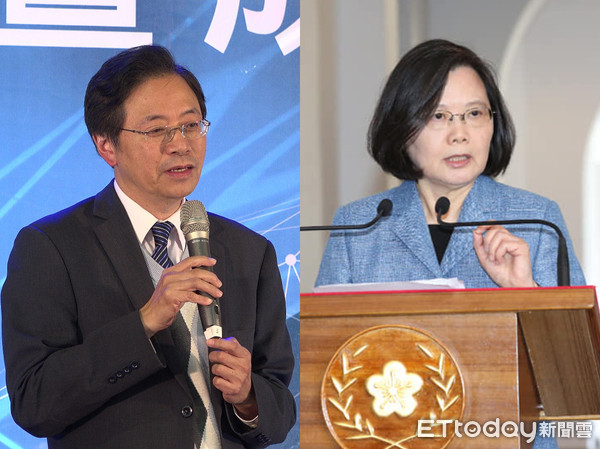 张善政、蔡英文。(图片来源:台湾“东森新闻云”)