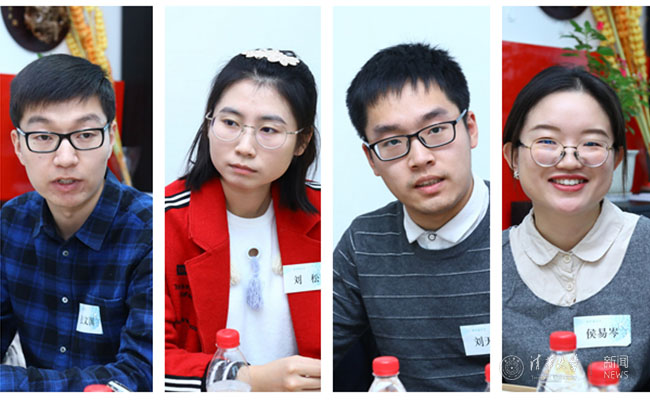 陈旭与辅导员面对面交流全国教育大会精神学习