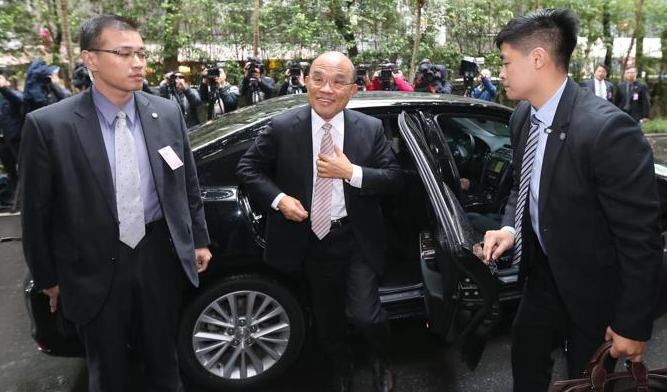 蔡英文民调起不来 苏贞昌想取而代之? 苏速回三字.(图片来源:台湾《联合报》)