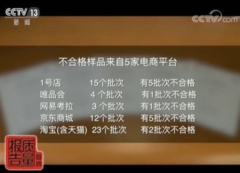 央视点名京东商城：儿童安全座椅京东商城不合格检出率最高 约为41.7%