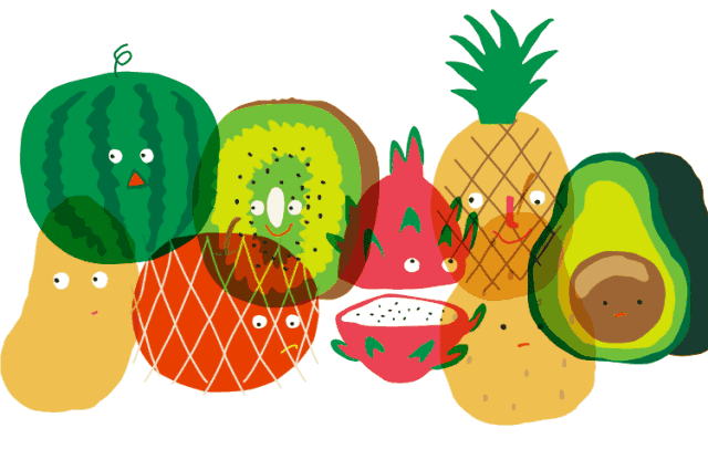 吃完水果后他们秒变