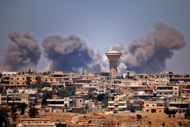 以色列导弹袭击叙利亚军事设施 图片来源：法新社