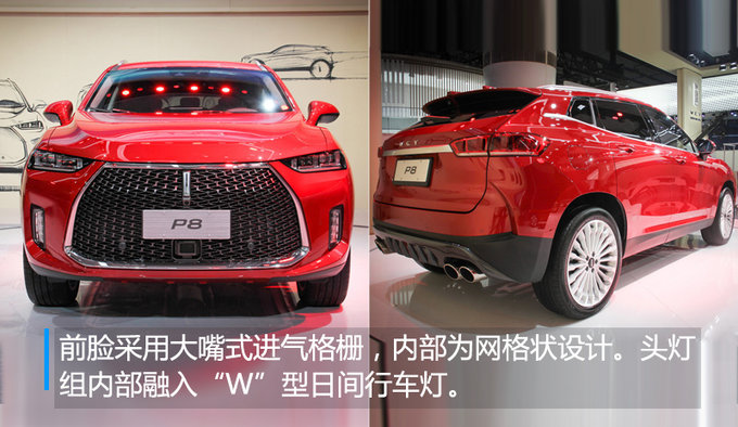 长城WEY将推5款电动SUV 首款车P8三月底上市