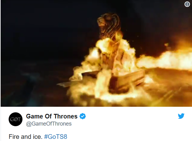 《权力的游戏 第八季》最新预告片:冰火交融