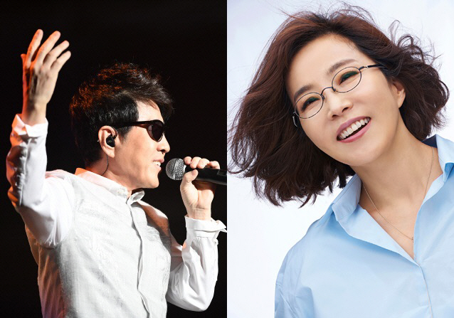 韩国歌手赵容弼和李仙姬