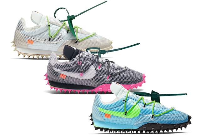 又是熟悉的钉鞋!OFF-WHITE x Nike Waffle Racer 下月发售|防盗扣|钉鞋
