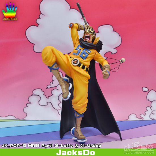 《海贼王》杰尔马56草帽团路飞、乌索普雕像 欢快全员大聚会