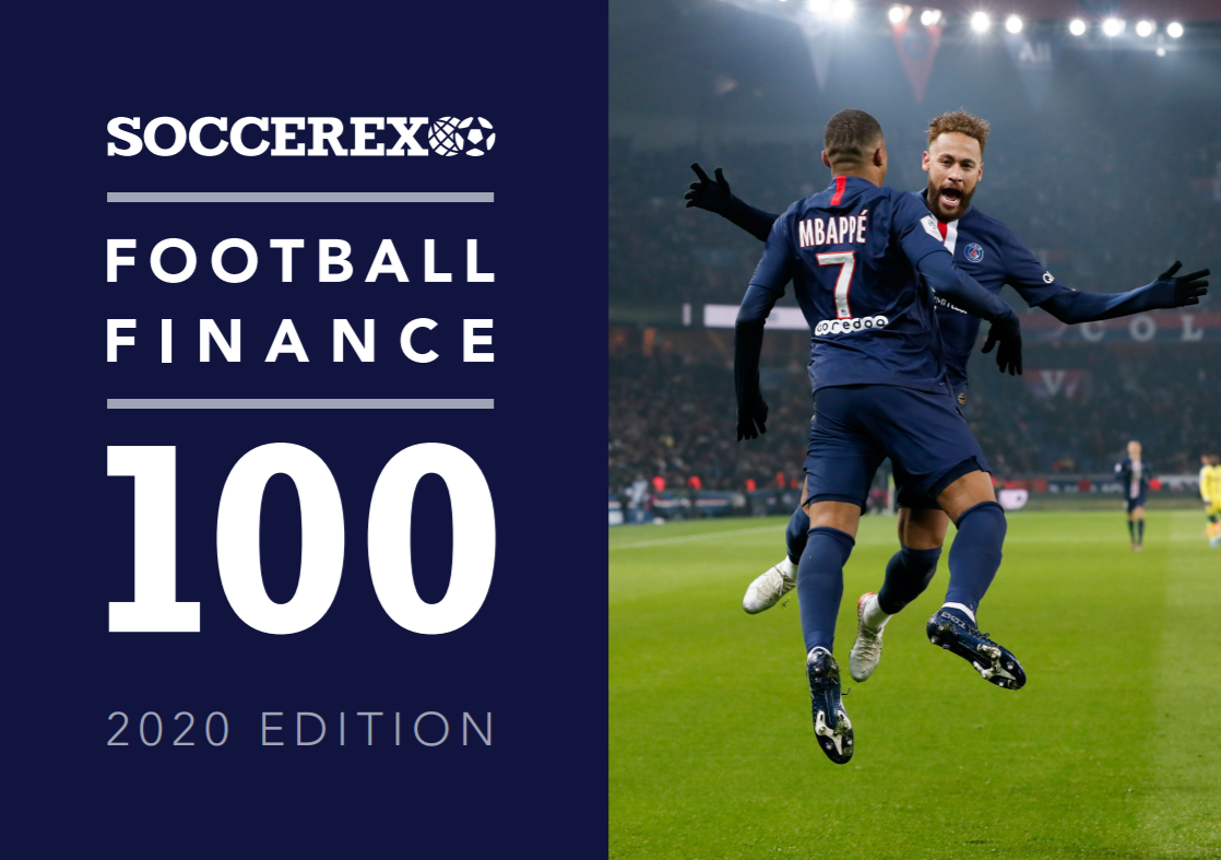 Soccerex发布足球俱乐部财力榜TOP100:巴黎圣日耳曼居首,恒大超曼联位居15