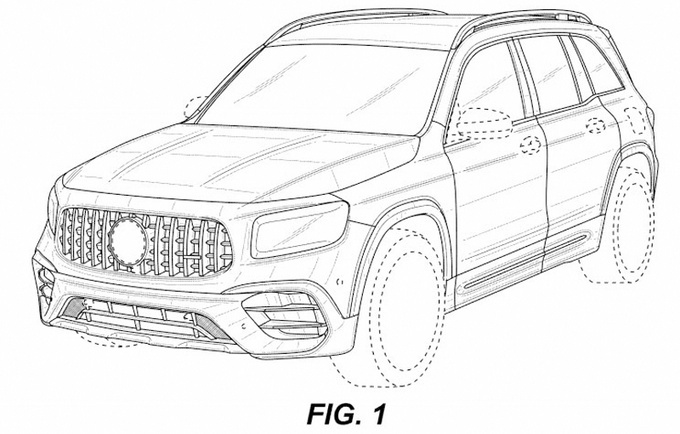 梅赛德斯-AMG GLB 45专利图!2.0T+四驱,年内亮相,动力更强