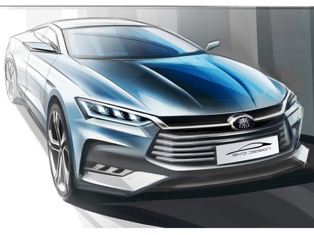 比亚迪秦Pro设计草图曝光 将于9月上市