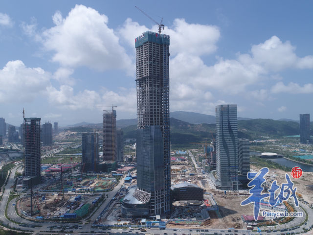 珠海在建第一高楼成功封顶,刷新城市天际线