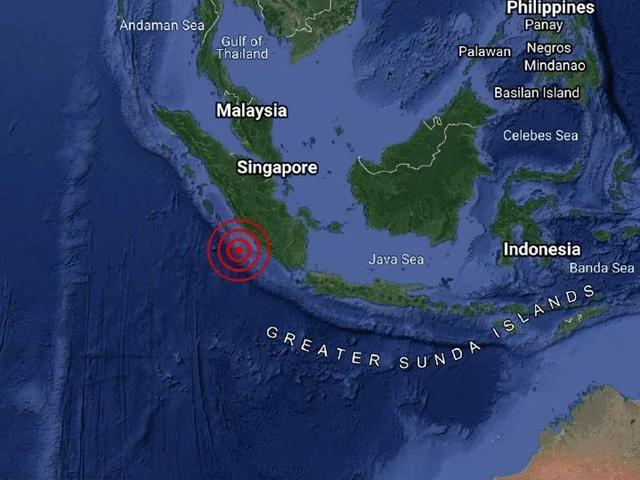 印尼苏门答腊南部海域 5.9级地震