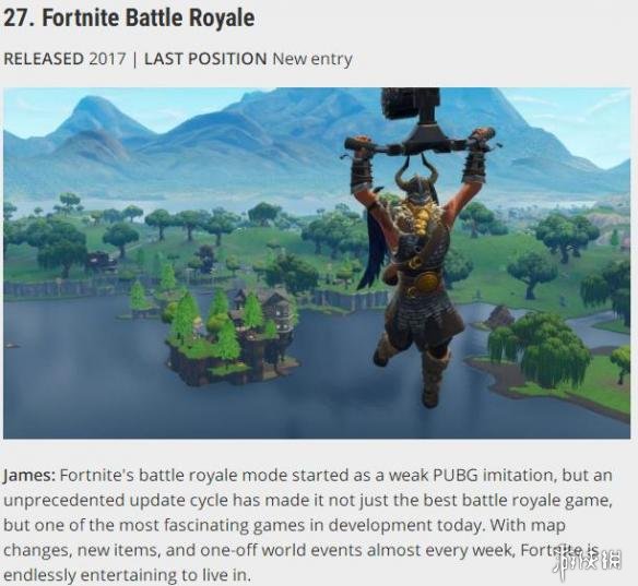 PC Gamer评选2018 PC游戏TOP100 LOL热度